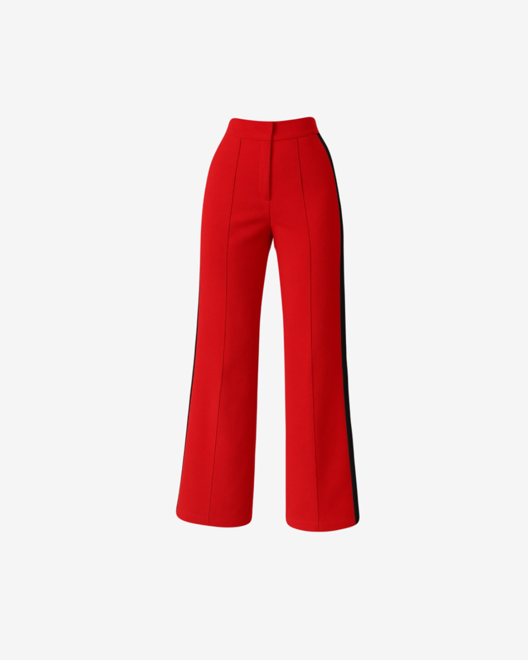 SLIM FIT | RED HIGH-WAISTED WIDE LEG PANT
